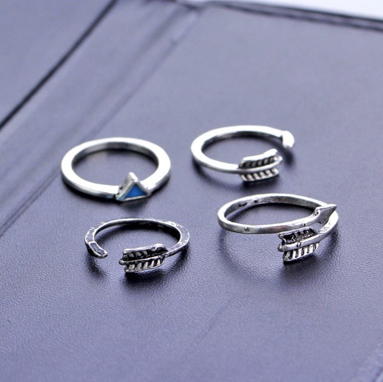 Bohemian Index Finger Wide Version Vintage Engraving Geometric Ring