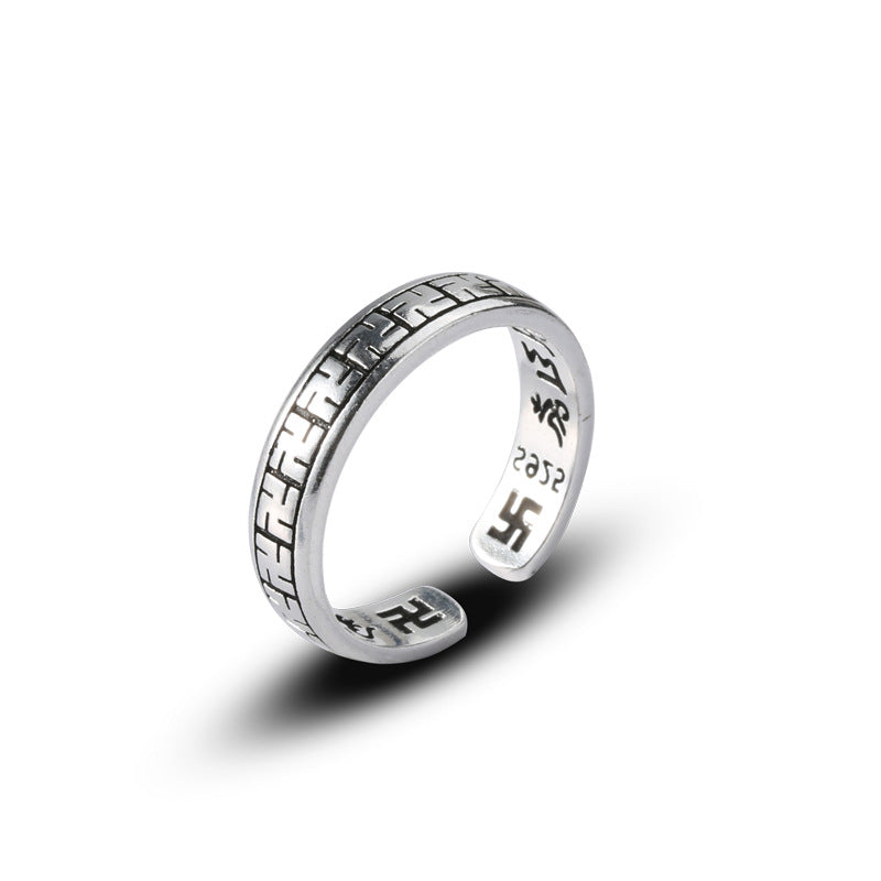 Herren trendiger Schmuck Vajra French Wheel Vintage Thai Ringe