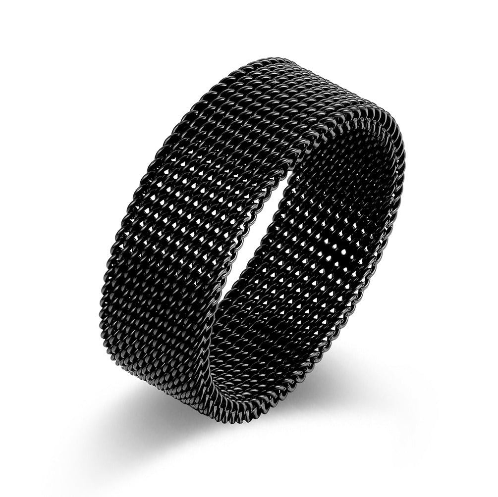 Women's & Men's & Titanium Steel Weaving Net Unisex Style Simple Rings