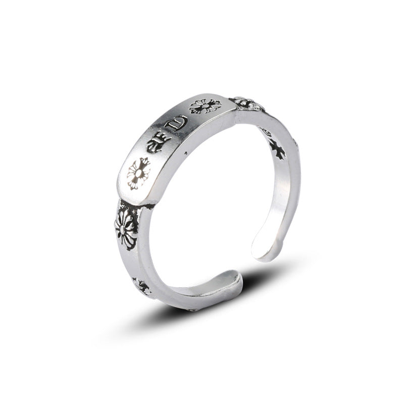 Small Flower Index Finger Style Simple Rings