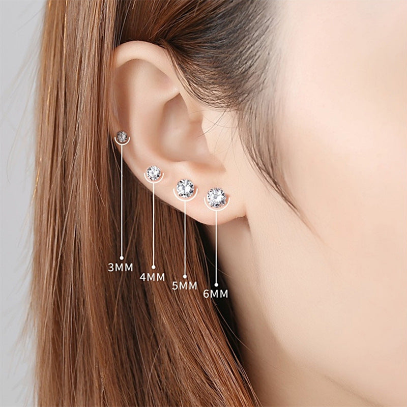 Women's Sier Fashion Classic Ornament Super Flash Rings