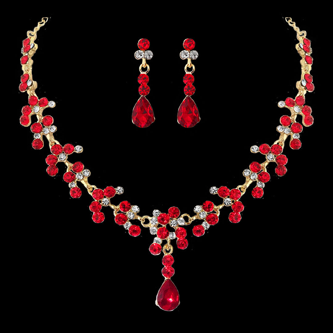 Costume de mariée attrayant, colliers en cristal de diamant à la mode