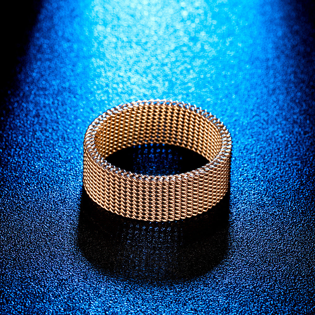 Women's & Men's & Titanium Steel Weaving Net Unisex Style Simple Rings