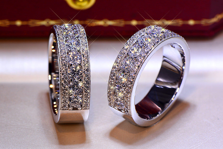 Jewelry Micro Diamond Zircon Gold-plated Popular Rings