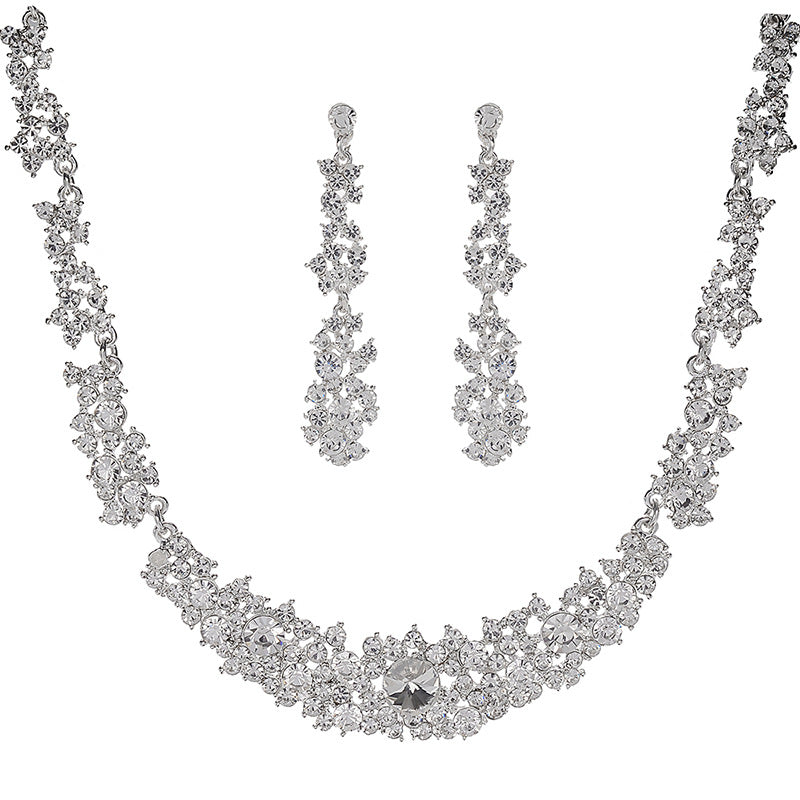Korean Bridal Two-piece Wedding Dress Party Jewelry Set