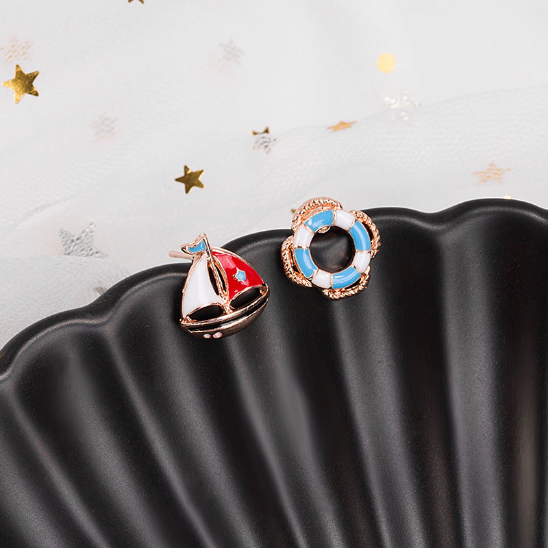 Small Ear Creative Poached Egg Animal Fruit Earrings