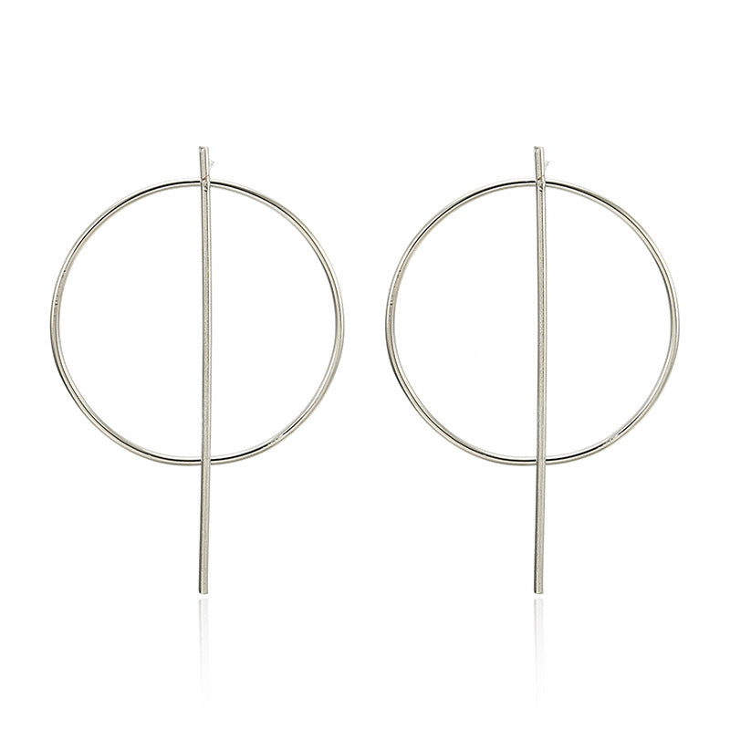 Large Circle Simple Hollow Long Fashion Earrings