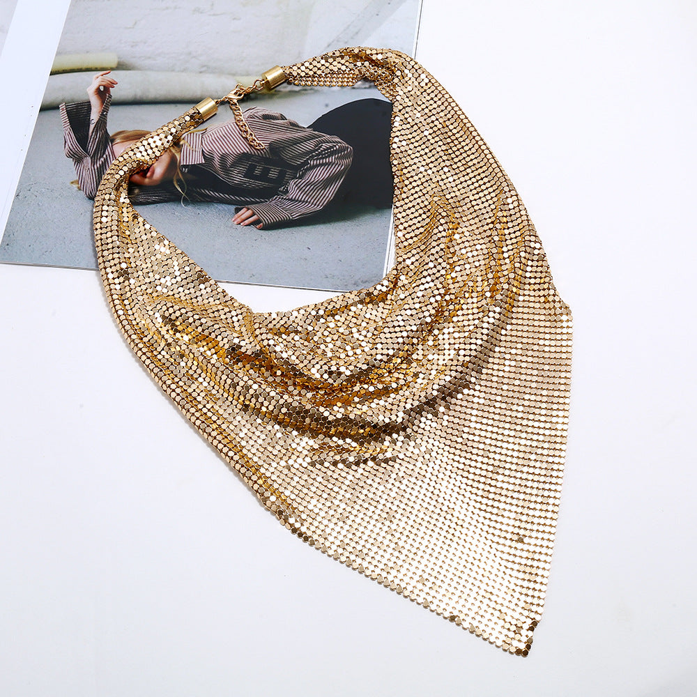 Collier foulard en soie pour femmes, colliers de clavicule