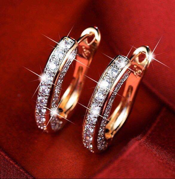 Women's Brocade Dense Inlaid Spot Drill Alloy Rings