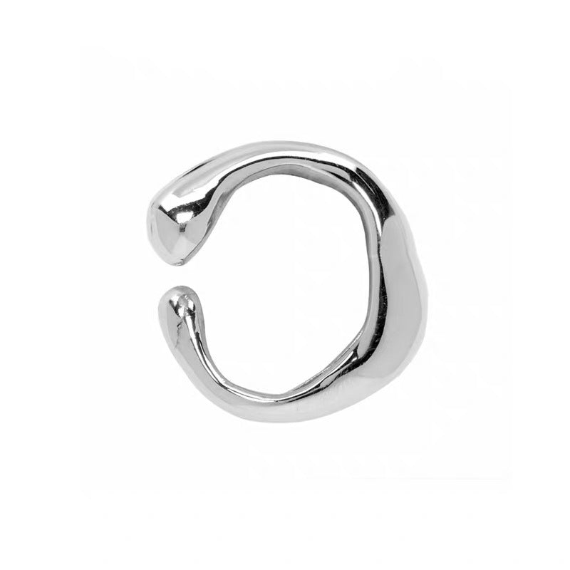 Women's Irregular Small Circle Metal Gold Plated Simple Rings