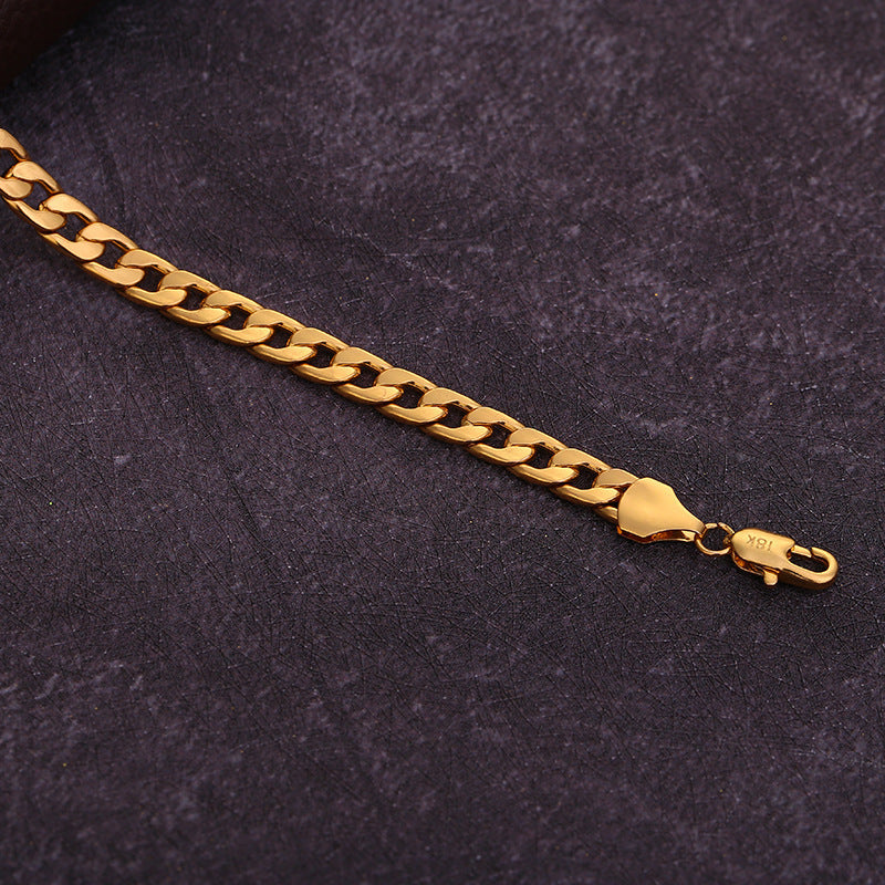 Bijoux pour hommes Colliers latéraux plaqués or à la mode