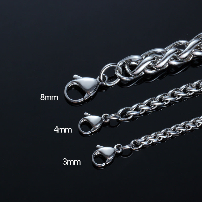 Women's Keel Chain Sterling Sier Basket Stainless Steel Necklaces