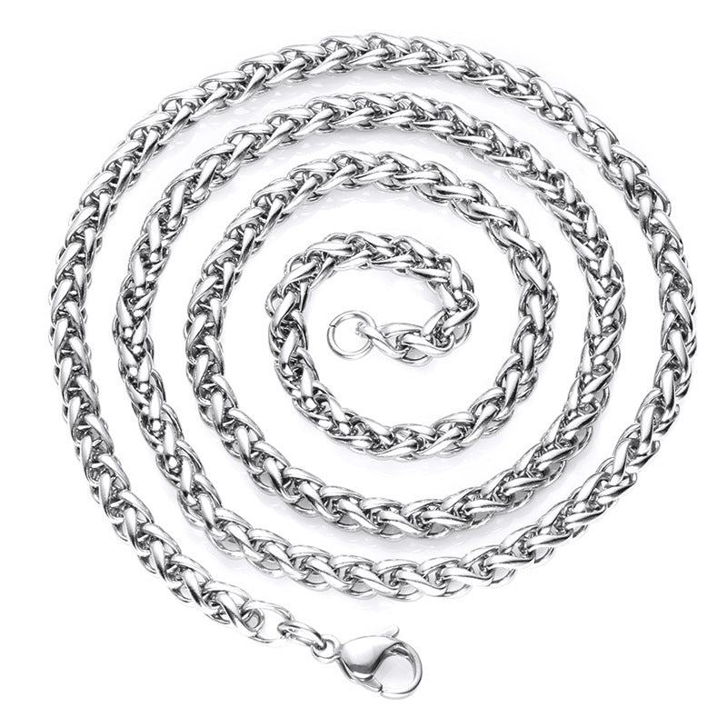 Women's Keel Chain Sterling Sier Basket Stainless Steel Necklaces