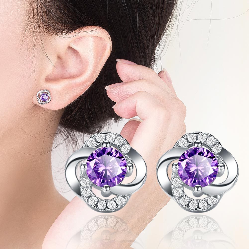 Women's Korean Style Small And Simple Elegant Sier Plated Auricular Earrings