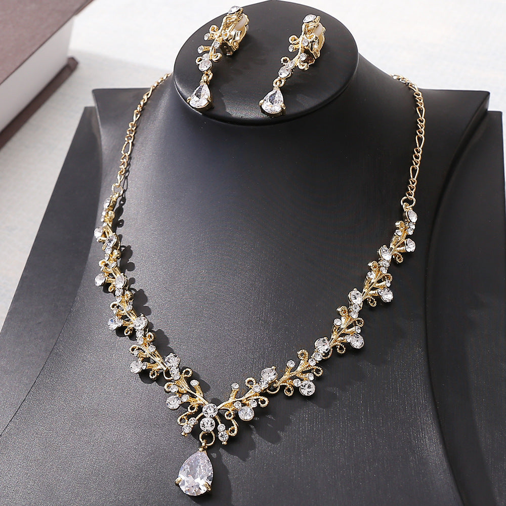 Colliers de couronne de mariage coréens en strass et Zircon, ornement de mariée