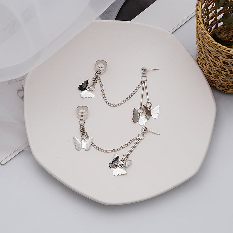 Vintage Butterfly Chain One-piece Ear Bone Super Fairy Earrings