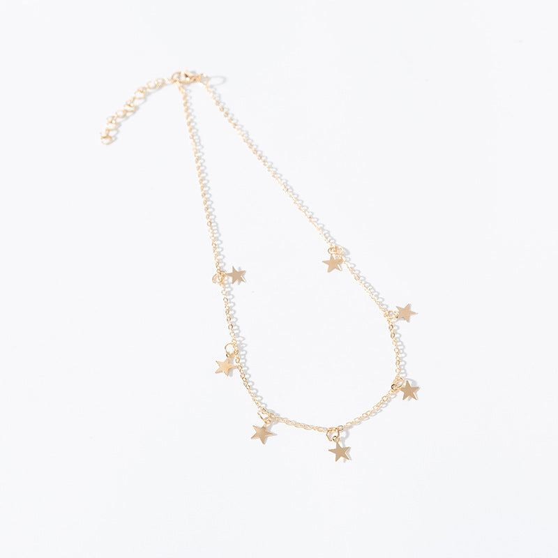 Colliers à pendentif étoile à cinq branches élégants, simples et polyvalents