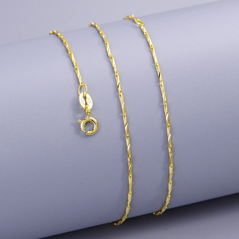 Chain Sterling Dance No Pendant Collarbone Necklaces