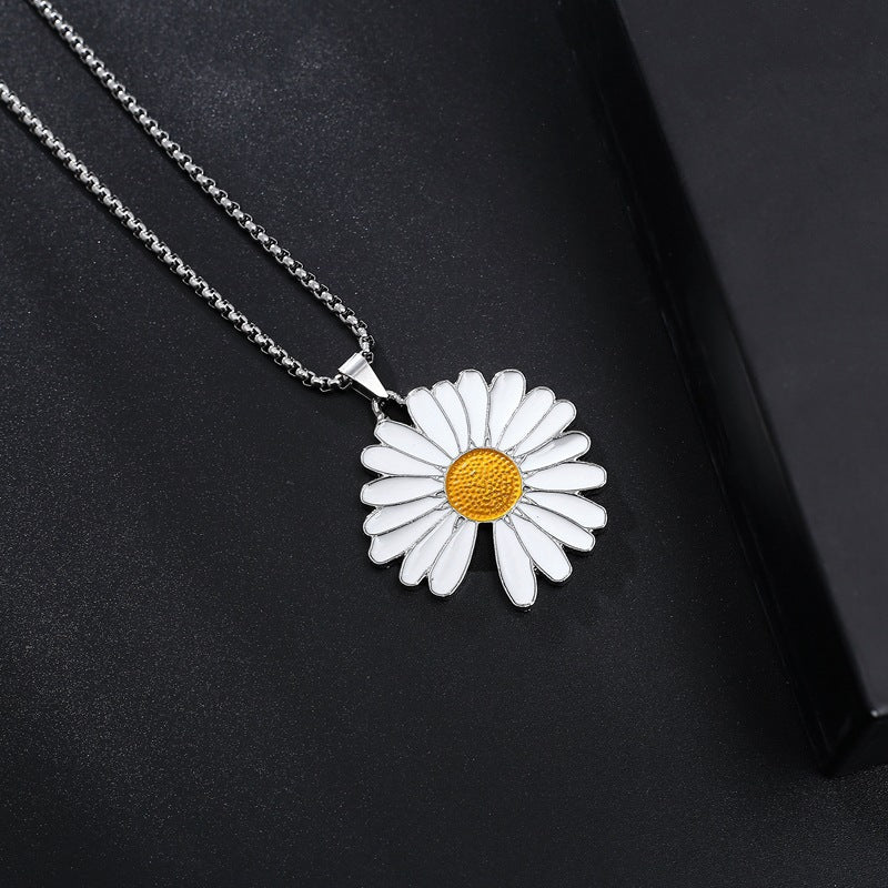 Daisy Disco Lightning Titanium Steel Male Chrysanthemum Hip Necklaces