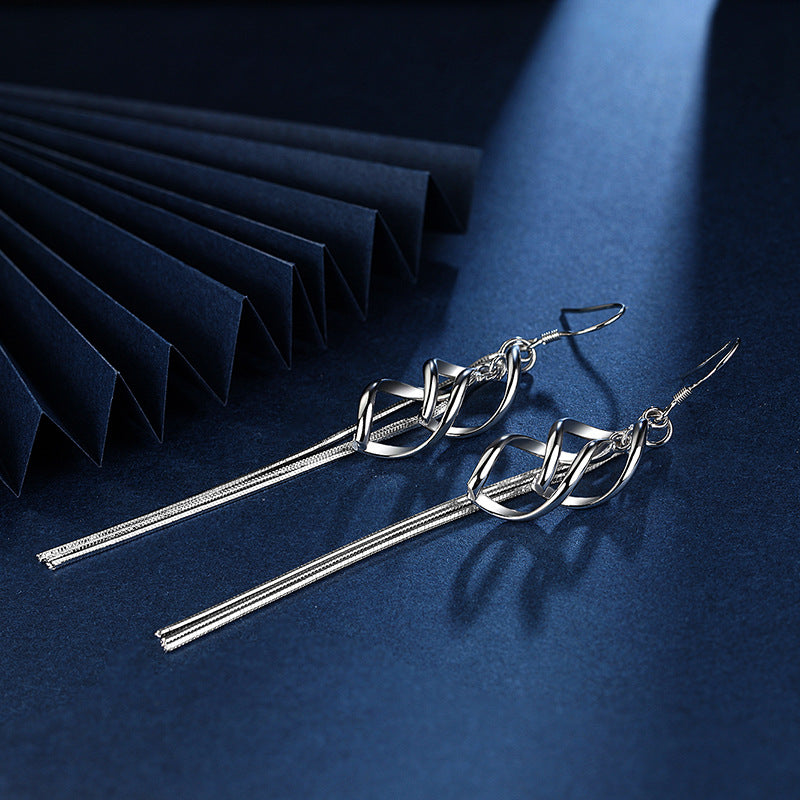 Women's Twist Rotating Love Long Fashion Earrings