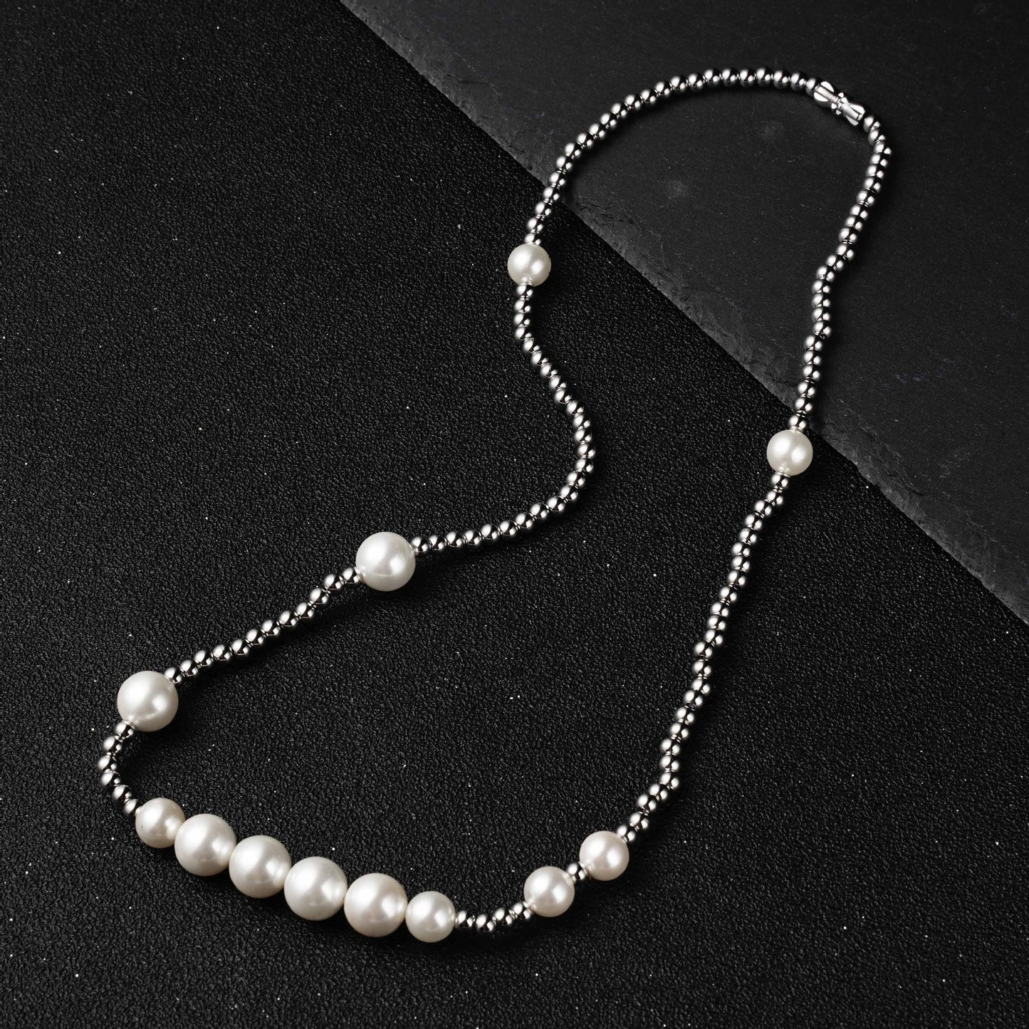 Women's & Men's & Accessories And Titanium Steel Round Beads Necklaces
