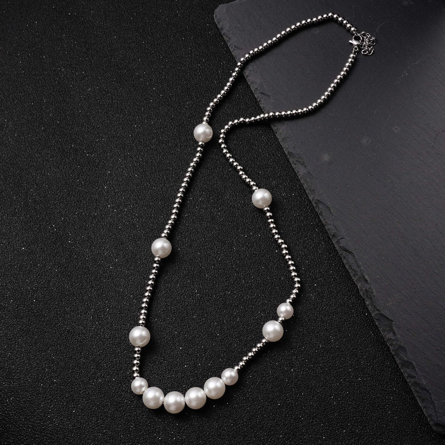 Women's & Men's & Accessories And Titanium Steel Round Beads Necklaces