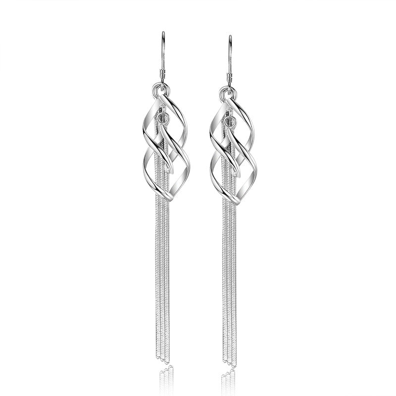 Women's Twist Rotating Love Long Fashion Earrings