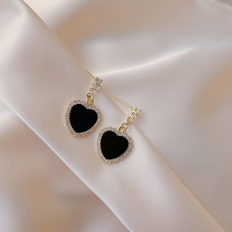 Women's Quality Sier Needle Copper Inlaid Zircon Square For Earrings