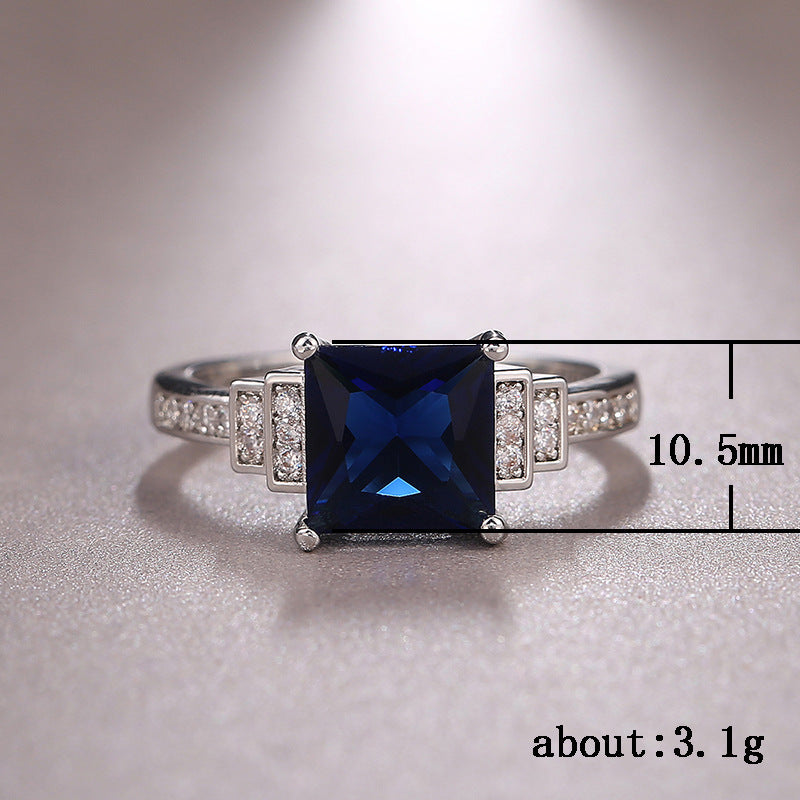 Women's Zircon White Gold Plated Diamond Hand Rings
