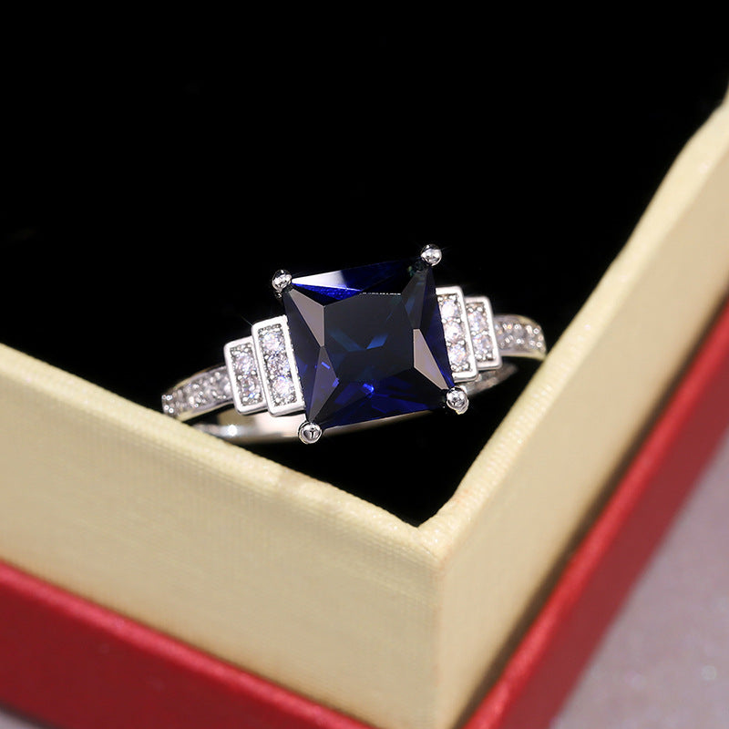 Women's Zircon White Gold Plated Diamond Hand Rings