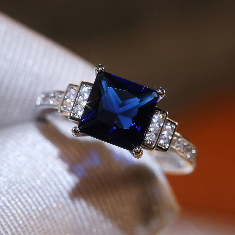 Women's Zircon White Gold Plated Diamond Hand Rings