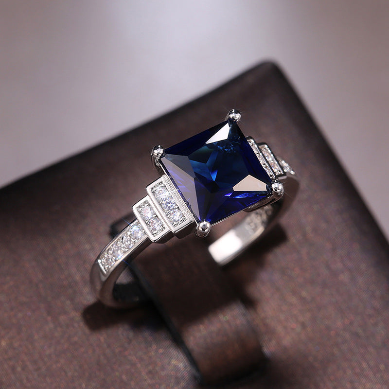 Women's Zircon White Gold Plated Diamond Hand Rings