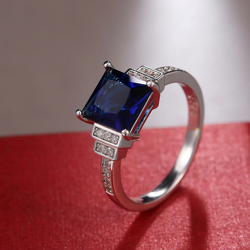 Women's Zircon White Gold Plated Diamond Hand Rings