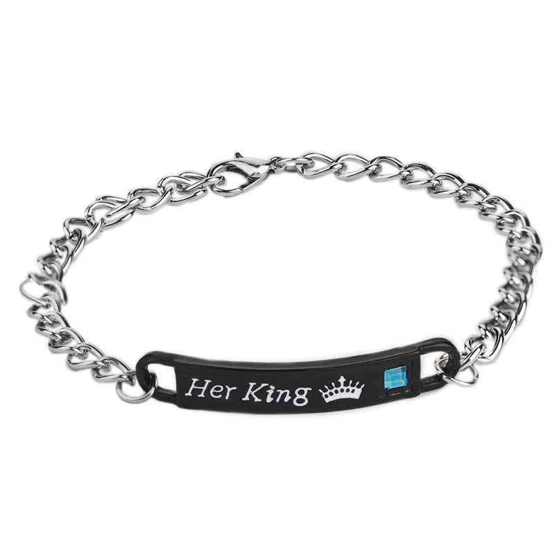 Verzierung, kreative Buchstaben, Krone, Paar, Diamantarmbänder