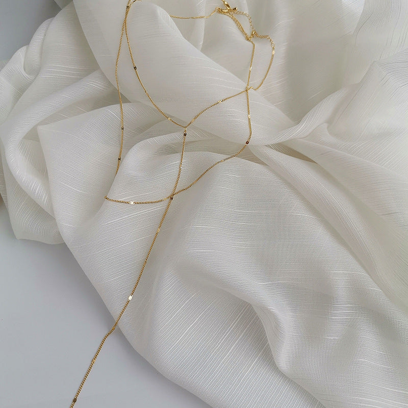 Colliers simples avec chaîne de clavicule pour femme, personnalité gracieuse