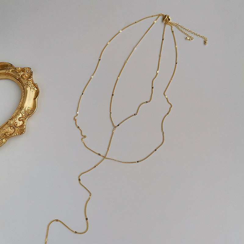 Colliers simples avec chaîne de clavicule pour femme, personnalité gracieuse