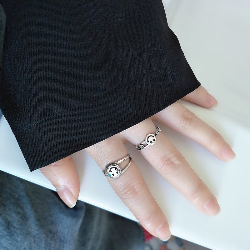 Women's Thai Sier Smiley Creative Simple Trendy Rings
