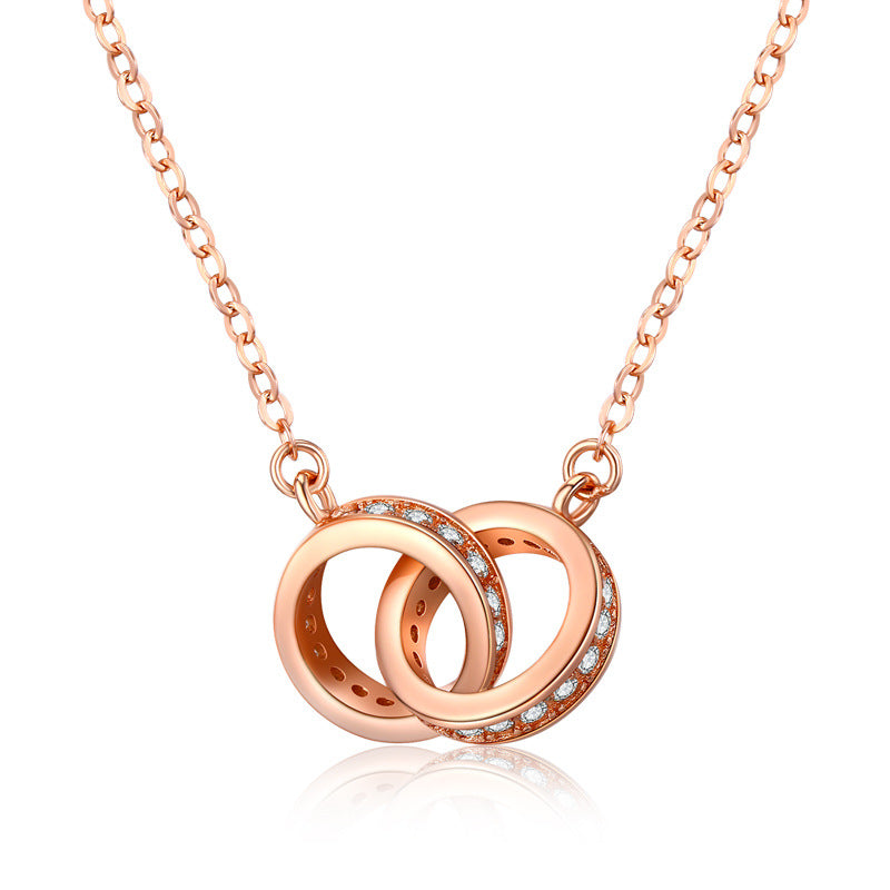 Colliers à double pendentif en argent sterling pour femmes, conception de niche