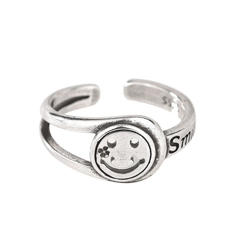 Women's Thai Sier Smiley Creative Simple Trendy Rings