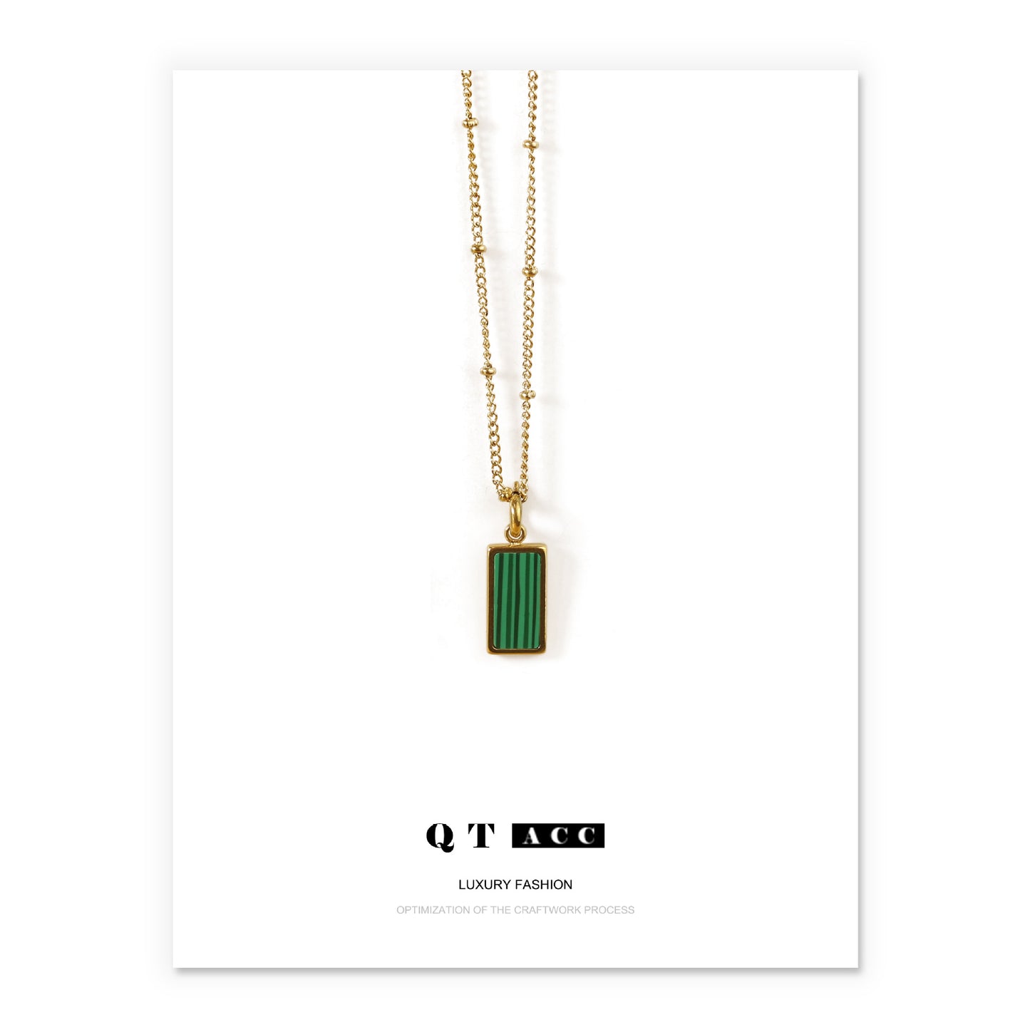 Placage sous vide véritable rétro simple gracieux colliers personnalisés