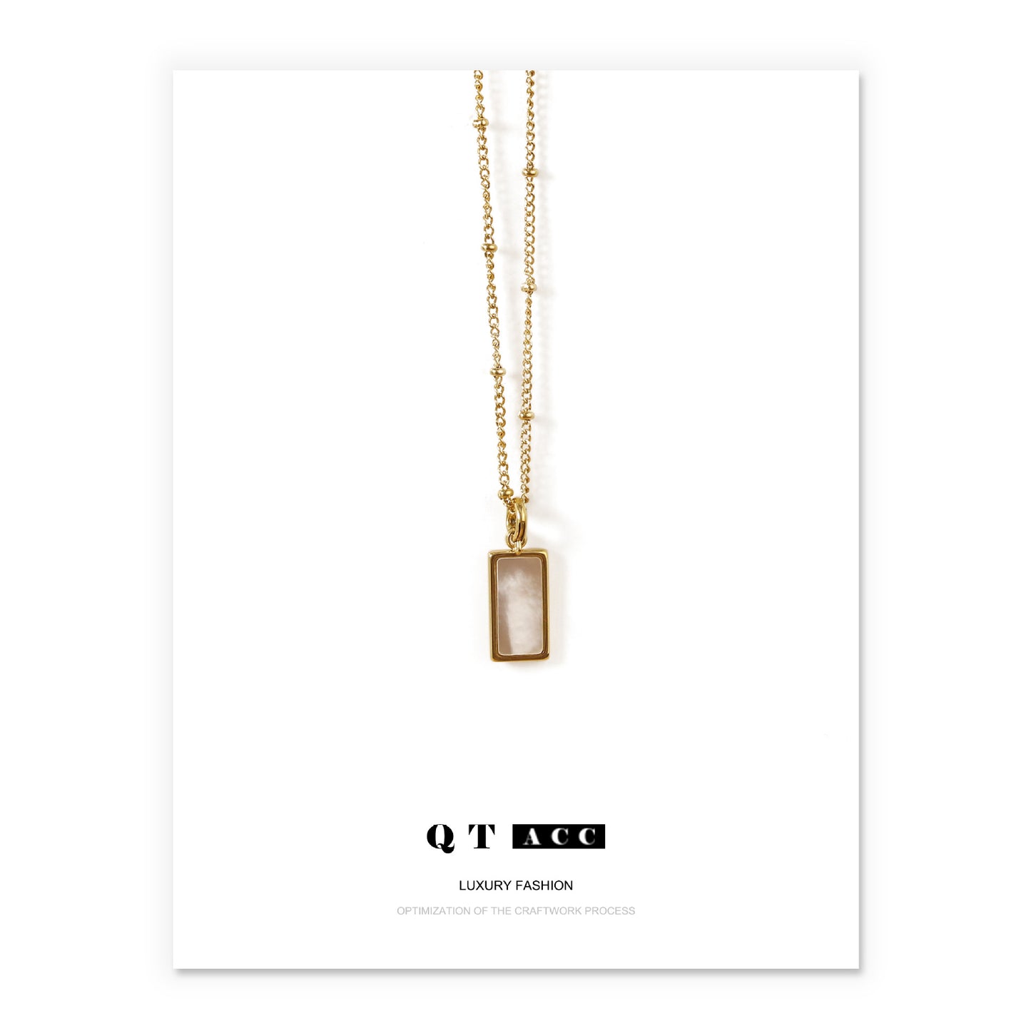 Placage sous vide véritable rétro simple gracieux colliers personnalisés