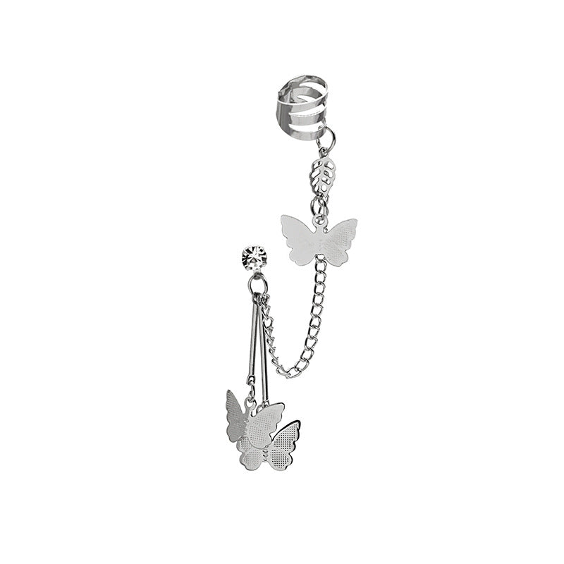 Vintage Butterfly Chain One-piece Ear Bone Super Fairy Earrings