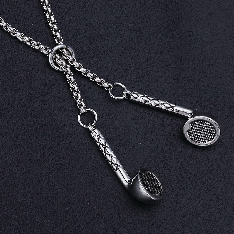 Colliers à pendentif en acier inoxydable Hip Hop Rock