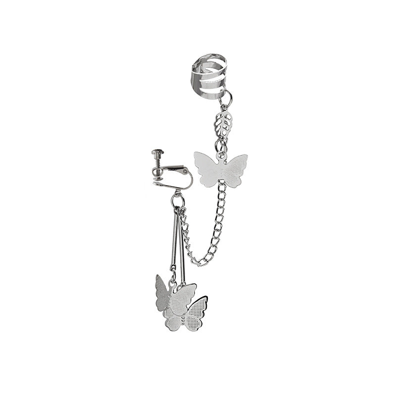 Vintage Butterfly Chain One-piece Ear Bone Super Fairy Earrings
