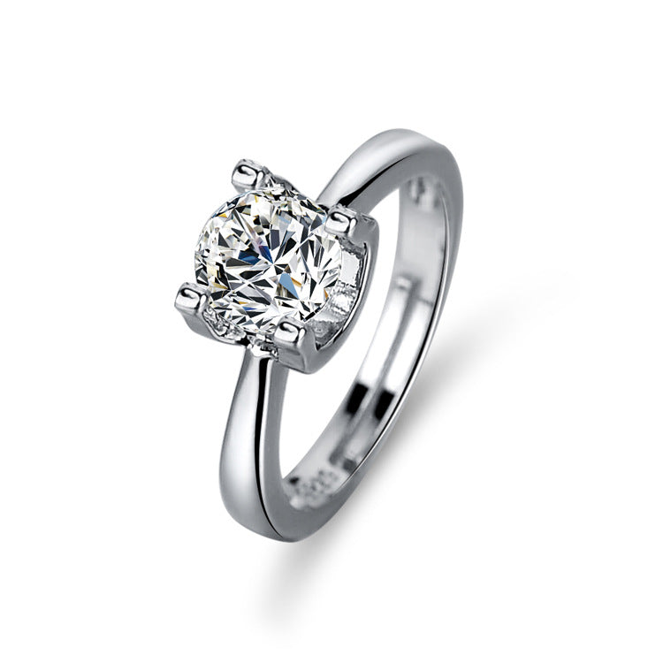 Women's Classic Cow Head Proposal Diamond Live Rings