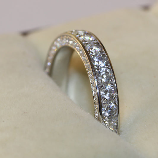 Women's Shi Micro Inlaid Zircon Ornament Fashionable Rings