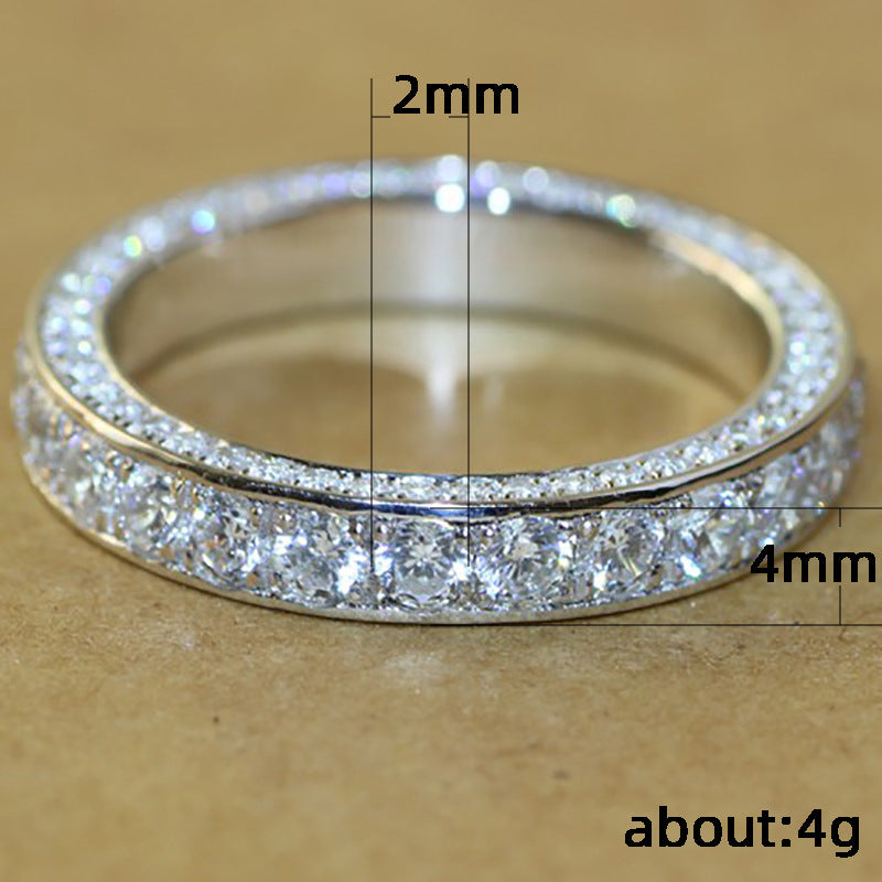 Women's Shi Micro Inlaid Zircon Ornament Fashionable Rings