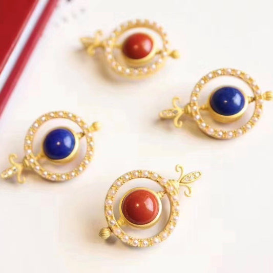 Women's Blue Gold South Red Pendant Sier Necklaces