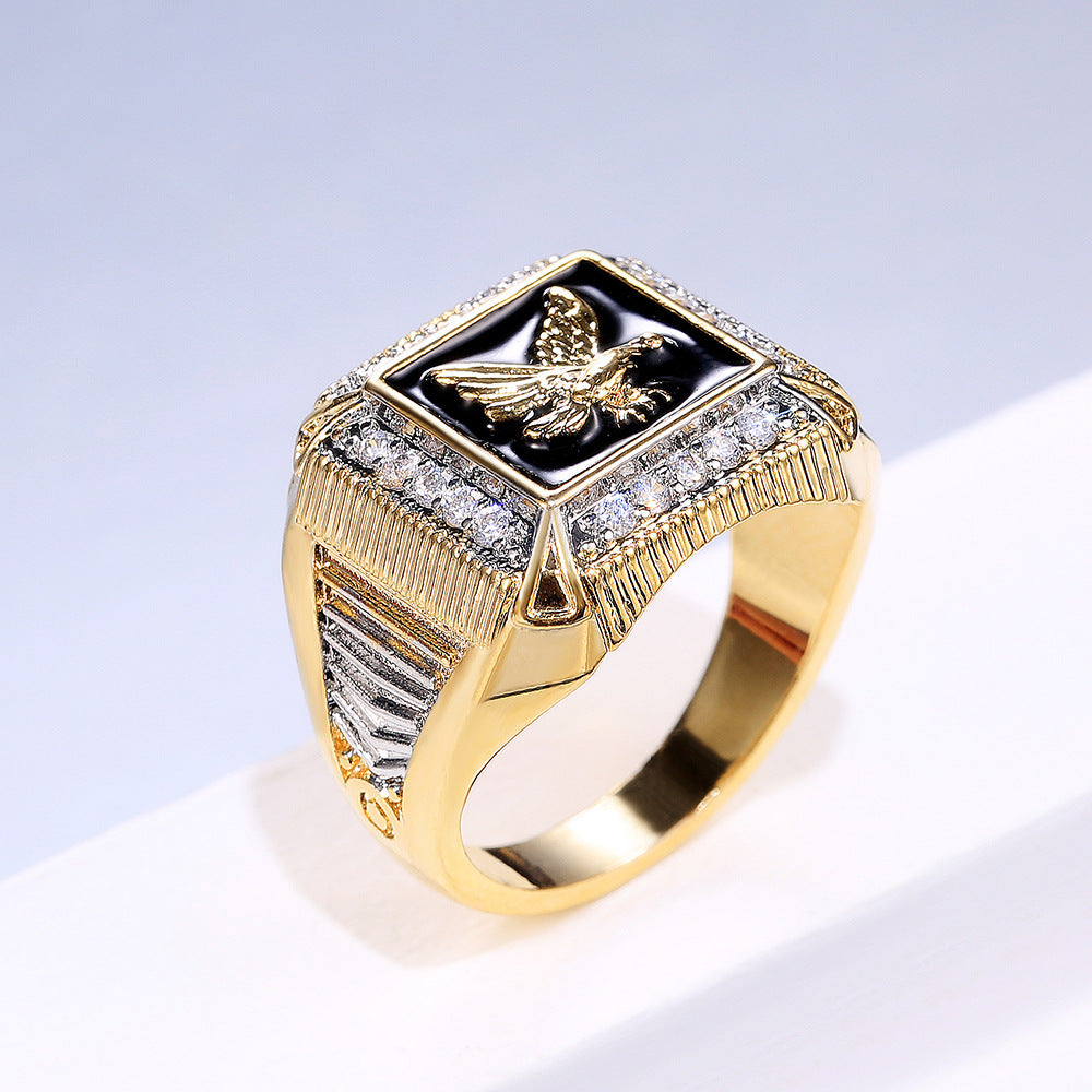 Men's Best-selling Elegant Electroplating Eagle Peripheral Gold-plated Rings