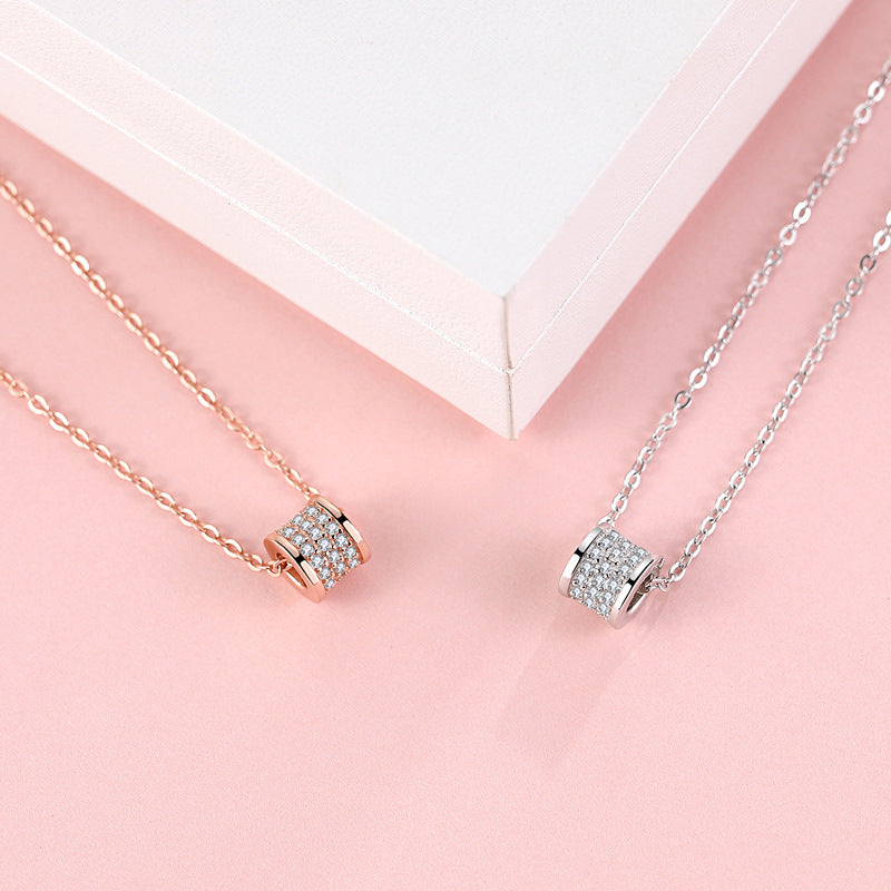 Bijoux en diamant complet, colliers en argent sterling de petite taille